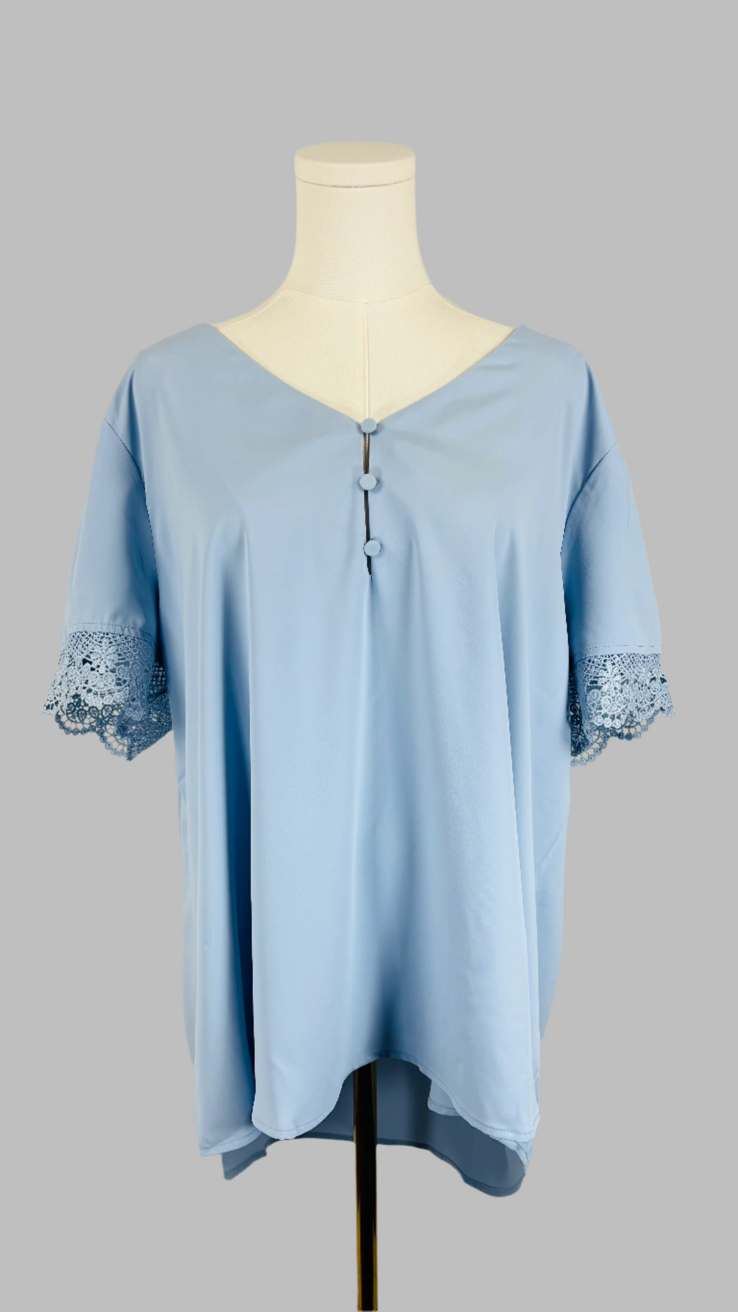 Vintage Charm Lace V-Neck Blouse