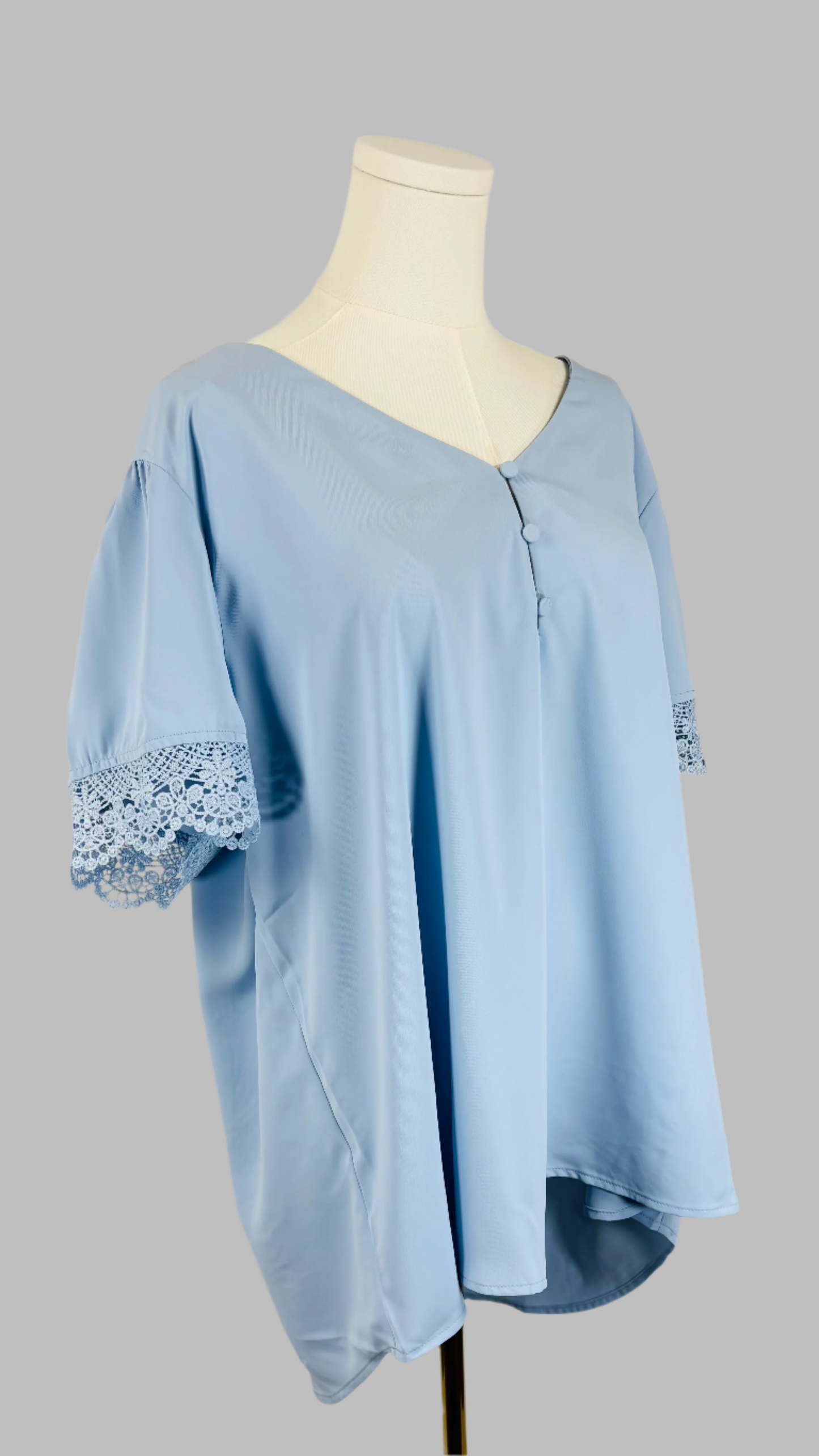 Vintage Charm Lace V-Neck Blouse
